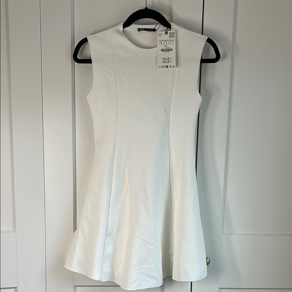 Zara Stretch Knit Skater Sleeveless Dress | Small - Picture 4 of 6